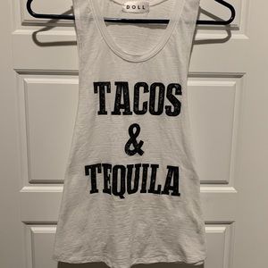Tacos and tequila muscle tank